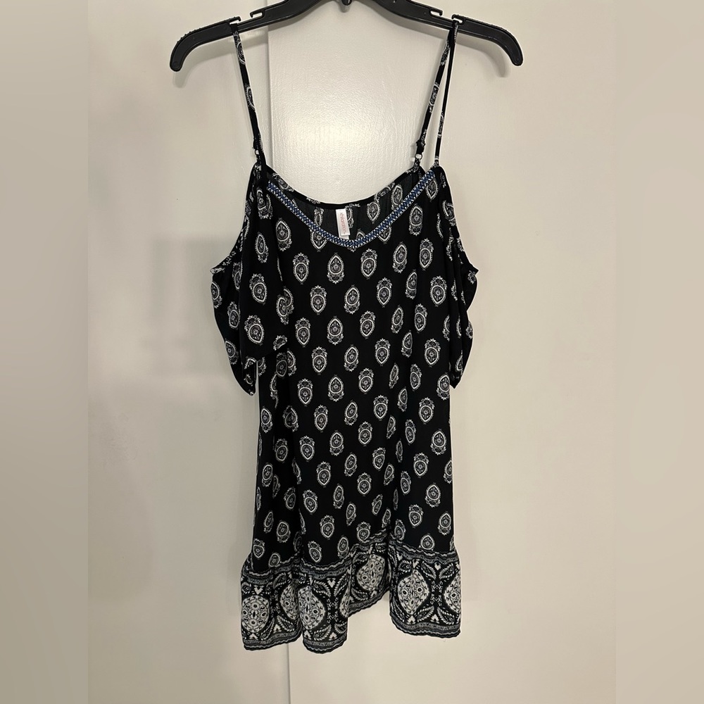 Black Off the Shoulder Dress with Pockets